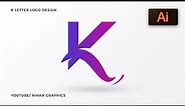 K letter logo design illustrator | Illustrator tutorials | Best Logo Design Ideas