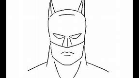 How to draw easy Batman face drawing step by step
