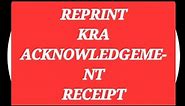 HOW TO REPRINT KRA ACKNOWLEDGEMENT RECEIPT USING THE KRA ITAX PORTAL