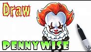 How to Draw Pennywise Clown - IT - Coloring Pages