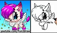 How to Draw a Cat - Fantasy Kitty with Wings - Draw Animals - Fun2draw | Online Art Videos