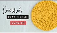 How to Crochet a Flat Circle Coaster | Easy Tutorial by Crochet and Tea