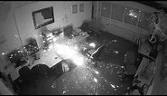 Laptop explodes and burns down office building
