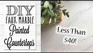 DIY Painted Countertops Under $40! | Faux Marble Finish