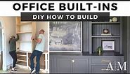 How We Built Our Office DIY Built-Ins - Built In Cabinets START to FINISH