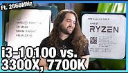 Intel i3-10100 CPU Review vs. AMD Ryzen 3 3300X, 3100, & i7-7700K Benchmarks