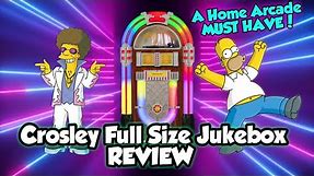 Crosley Full Size Bluetooth Jukebox with Turntable and CD REVIEW , Perfect fit For A Home Arcade!