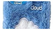 Caseative Fluffy Fuzzy Furry Warm Plush Cute Cloud Pattern Compatible with iPhone Case (Blue,iPhone 15 Pro)