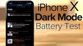 Dark Mode on iPhone X VASTLY improves battery life!