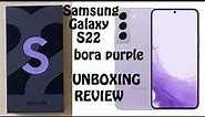Samsung Galaxy S22 5G 256GB Bora Purple Dual Sim Phone Unboxing and Review