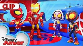 Team Spidey and Iron Man go to Space! 🚀 | Marvel's Spidey and his Amazing Friends | @disneyjunior​