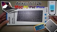 Anker Ultra Slim Bluetooth Keyboard (A7726) Pairing MacBook Pro, PC, iPad Pro and iPhone