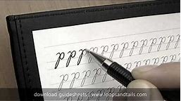 Learn cursive handwriting - Lowercase P