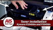 Toner Installation: Kyocera P2040dw and P3045dn