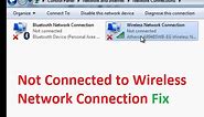 Wireless Network Connection Enabled but Not connected Fix Windows 7