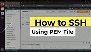 How to SSH Login using .PEM File in AWS EC2