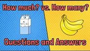 How much? How many? Countable/Uncountable Nouns/ Questions and Answers