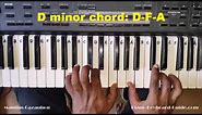 How to Play the D Minor Chord on Piano and Keyboard - Dm, Dmin