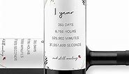 8 PCS Anniversary Wine Label marriage milestones tags Wedding Anniversary Decorations Stickers Anniversary Gifts for Women and Men