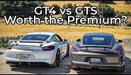 2016 Porsche Cayman GTS vs 2016 Porsche Cayman GT4 - Head to Head Review!
