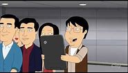 Family Guy- Giant Samsung phone becomes Kia car