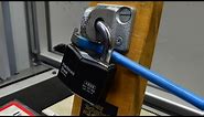 Why a closed shackle padlock is best.