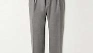RALPH LAUREN PURPLE LABEL Gregory Straight-Leg Wool-Flannel Trousers for Men | MR PORTER