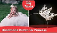 How to Make Princess Crown from Beads and Pearls. DIY Kids Accessories.