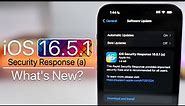 iOS Security Response 16.5.1 (a) is Out! - What's New?