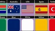 Most Used Color In The Flags of Every Countries | Flags Comparison