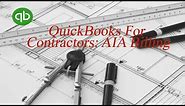 QuickBooks for Contractors: The AIA Billing