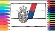 How to Draw Serbia Flag - Drawing the Serbian Flag - Art colors for kids | Tanimated Toys