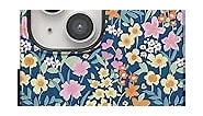 Casely iPhone 15 Plus Case | Full Bloom | Navy Floral | Bold Case | Compatible with MagSafe