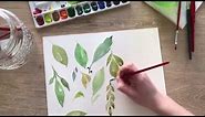 Watercolor Basics: How to Paint Simple Leaves