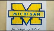 How to Draw The Michigan Wolverines Logo Part #1 College Basketball ESPN highlights