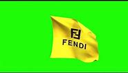 flag of Fendi green screen video 2021