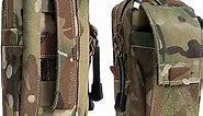 Molle Belt Phone Pouch,Tactical Multi-Purpose Phone Cover Case,Tactical Cell Phone Holster with Charging Port,Outdoor Waist Bag for Hiking,Camping,Backpack Accessory Bag