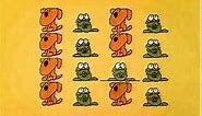 Sesame St. - Frog & Dog, 'AB' Patterns