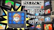 Sony Trinitron KV-20S20 1997 20 inch CRT Curved TV Overview Retro Gaming Calibration Comparison SNES
