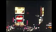 1960's Times Square New York City Night Time Street Scenes Vintage Video Footage