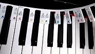 Removable Piano Keyboard Note Labels, Piano Note Silicone Strips Labels for Beginners, Piano Key Labels for 88-Key Full Size, No Glue, Keep Your Beloved Keys Tidy (Rainbow Colors)
