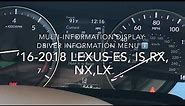 Lexus Dashboard Display - How to Change the Screens and Information