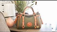 Dooney and Bourke Handbag | All Weather Leather 3.0 Collection | Satchel 30 | Green | Reveal | #asmr