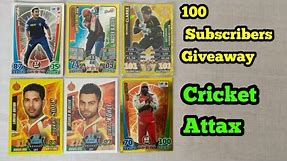 Cricket Attax cards GIveaway 2024 - 100 subscribers Giveaway - Attax Cards
