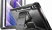 Ztotop for Samsung Galaxy Tab S7 FE/S8 Plus/S7 Plus Case, Built-in Screen Protector/S Pen Holder, 12.4" Full-Body Heavy Duty Protective Cover for Galaxy Tablet S7 FE 5G 2021/S8+ 2022/S7+ 2020, Black