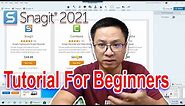 Snagit 2021 Tutorial For Beginners - How To Take Screenshots and Edit On Windows 10