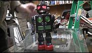 6 vintage toy robots in the COLD shop for repair. Demo