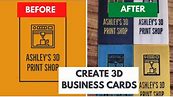 Create 3d business cards with Bambu Studio. (Full workflow)