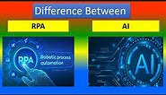 Difference Between RPA and AI