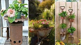 34+ DIY Rusted Metal Garden Art & Decor Projects | DIY Gardening